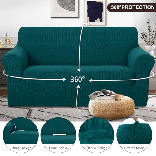 Oversized Stretch Loveseat Couch Cover (Blue / Xl Loveseat)