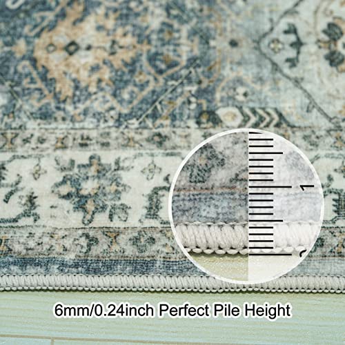Washable 2x12 Runner Rug (Grey / 2' x 12' (Rectangular))