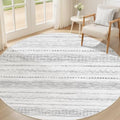 Round Rug Boho Area Rugs (Color Gray / 5' X 5' (Round))