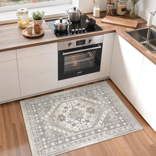 2x3 Rug Non Slip (Brown/Beige / 2' x 3' (Rectangular))