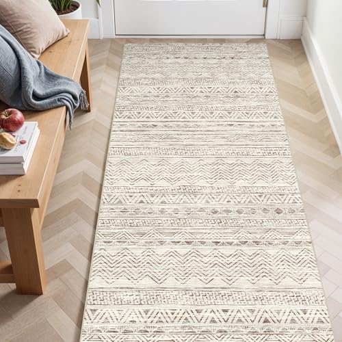 3x6 Runner Rug Washable Moroccan (Beige / 3' x 6')