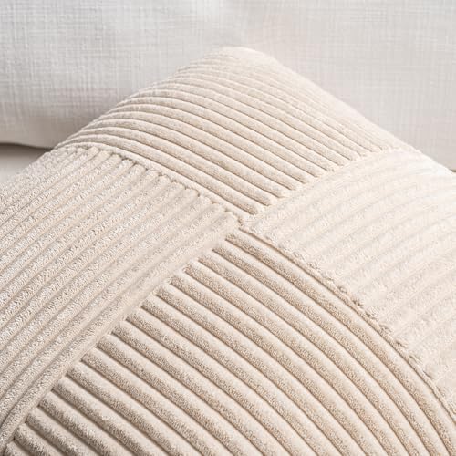2 Packs Tan Big Decorative Throw Pillow Covers 24x24 Inch for Living Room Couch Bed Sofa (Tan / 24" x 24" (Pack of 2))