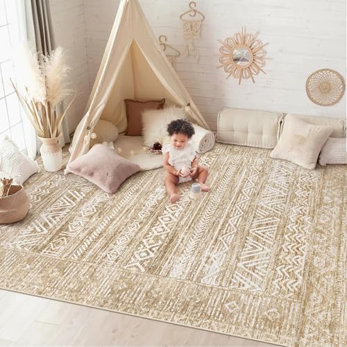 6x9 Area Rugs for Living Room (Light Brown / 6' x 9' (Rectangular))