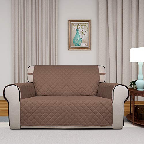 Reversible Quilted Sofa Cover (Medium / Brown/Beige)