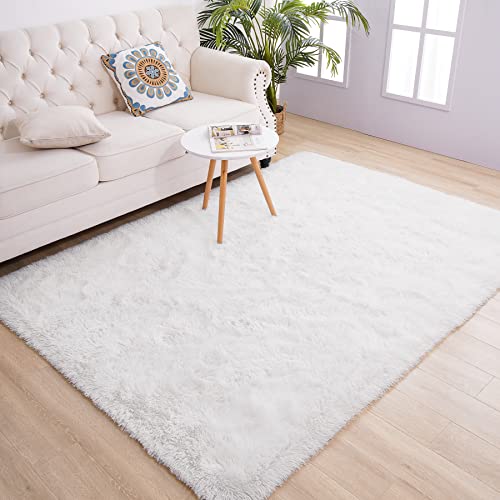 Soft Area Rugs for Bedroom Living Room Plush Fluffy Rug 9x12 (Cream / 9' x 12' (Rectangular))