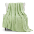 Extra Large Soft Fleece Throw Blanket for Couch (Light Green / Throw(50x70 In))