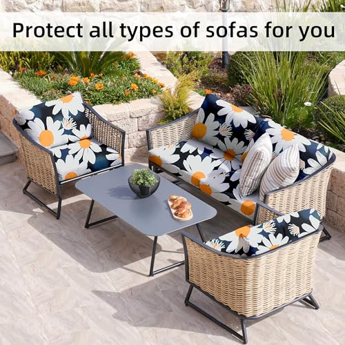 8 Pcs Outdoor Cushion Covers (Chrysanthemum / 8PCS)