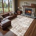 8x10 Washable Area Rug (Brown/Grey/Red / 8' x 10' (Rectangular))