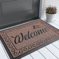 Welcome Mat Outdoor Indoor (Maroon / 36x24 Inch)