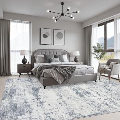 5x8 Area Rug Living Room (Blue Grey / 5' x 8' (Rectangular))