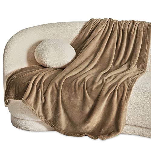 GentleSoft Fleece Throw Blanket Camel (Camel / Throw (50" X 60"))