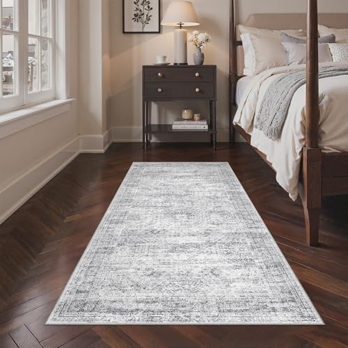 3x6 Runner Rug Non Slip (Grey/Ivory / 3' x 6' (Runner))