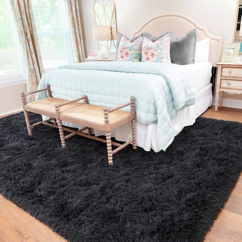 Rugs for Bedroom 4x6 (4' x 6' (Rectangular) / Charcoal Gray)