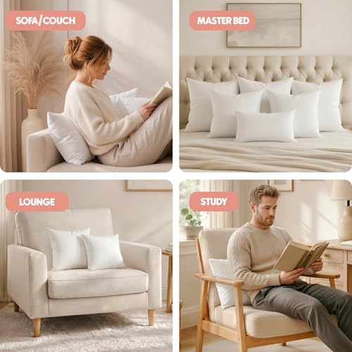 18x18 Pillow Inserts (White / 18x18 Inch)