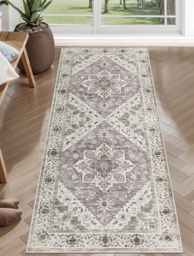 2x5 Washable Non Slip Boho Runner Rug for Hallway (Earth Tone/Multi / 2' x 5' (Runner))