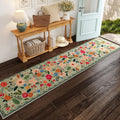 Runner Rug 2'7"x12' Washable (Green / 2'7" x 12' (Rectangular))