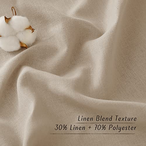 Privacy Light Filtering Linen Curtains & Drapes (Taupe / 55"W x 84"L (Pack of 2))