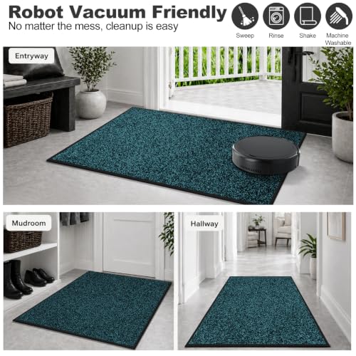 Super Absorbent Front Door Mat (Blue / 3' x 5' (Rectangular))