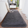 Soft Runner Rugs for Bedroom Living Room Plush Fluffy Rugs 2x6 (Coal Grey / 2' x 6' (Runner))