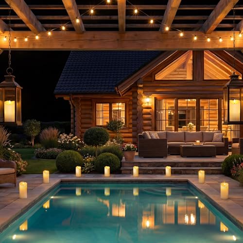 Waterproof Candles Outdoor (Ivory White / Set of 6)