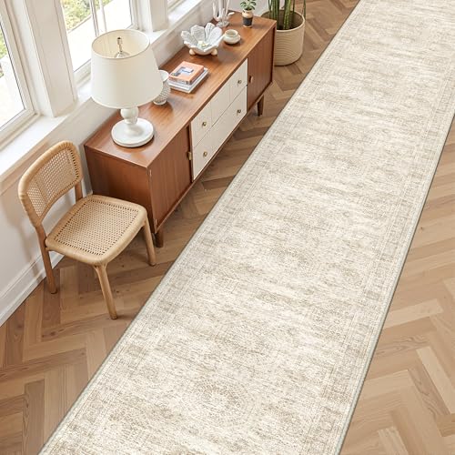 3x16 Runner Rug Non Slip (Beige/Ivory / 3' x 16' (Runner))
