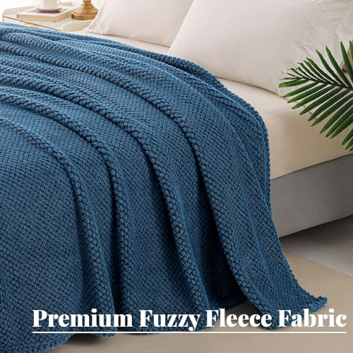 Extra Large Soft Fleece Throw Blanket for Couch (Navy Blue / Throw(50x70 In))