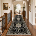Washable Area Rug (Black/Neutral / 3' x 10' (Rectangular))