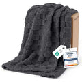 Checkered Soft Cozy Twin Blanket for Bed (Dark Grey / Twin (60" X 80"))