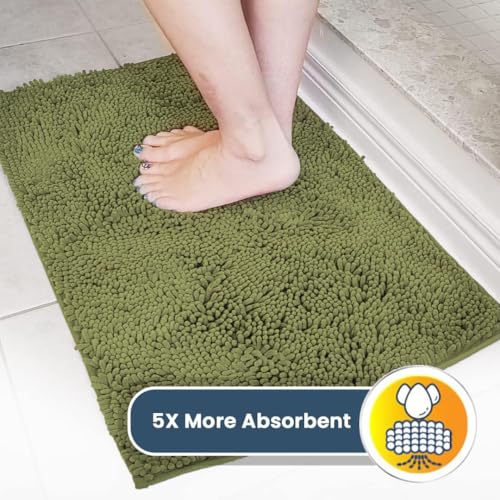 Super Water Absorbent Door Mat Indoor (Army Green / 24" x 72")