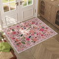 Door Mat 2x3 Area Rug Washable (Pink / 2' x 3' (Rectangular))