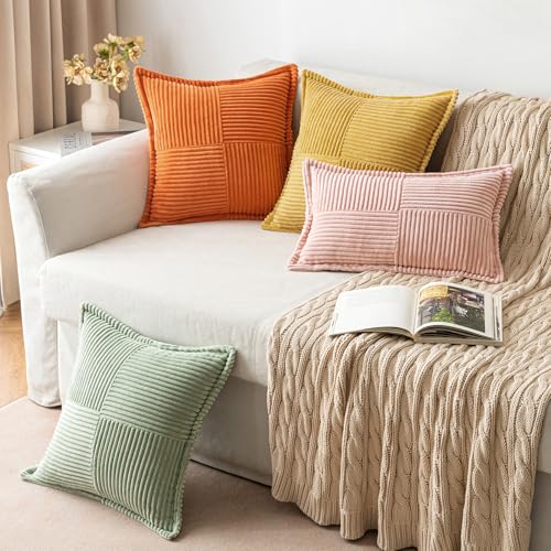 Decorative Throw Pillow Covers for Couch 20x20 Inch Gold 2 Pack (Gold / 20" x 20" (Pack of 2))