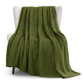 Extra Large Soft Fleece Throw Blanket for Couch (Olive / Throw(50x70 In))