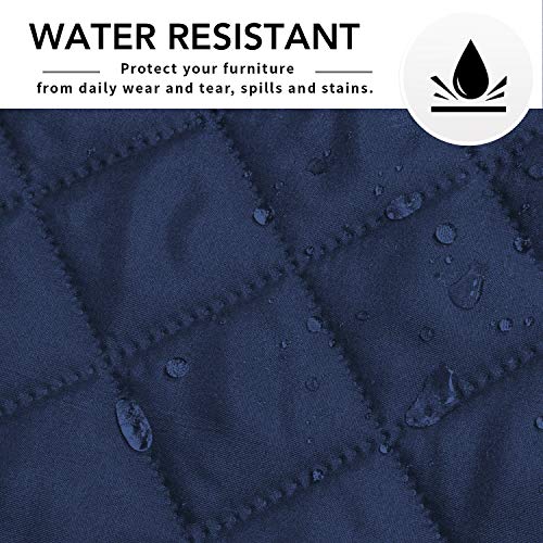 Reversible L Shape Sectional Couch Cover (X-Large / Navy/Navy)