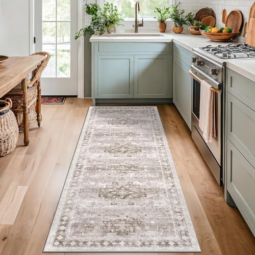 Boho 2x8 Long Runner Rugs for Hallway (2' x 8' (Runner) / Latte / Beige)