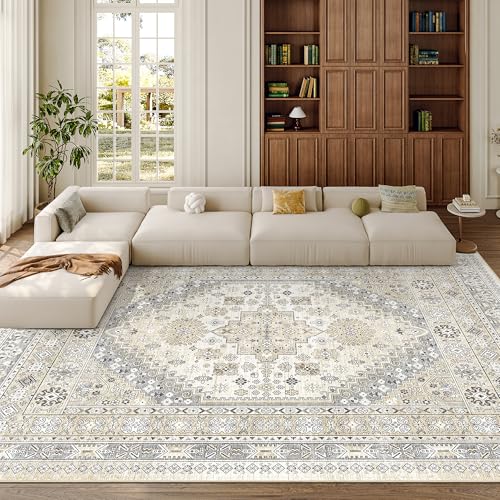 8x12 Area Rugs for Living Room (Beige/Grey / 8' x 12' (Rectangular))