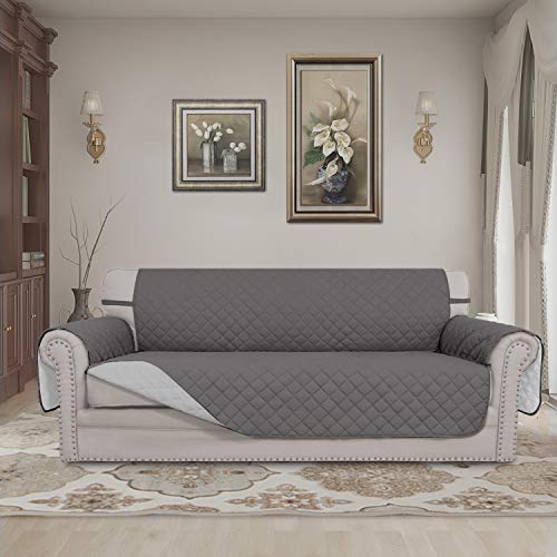 Reversible Couch Cover (Gray/Light Gray / X-Large Sofa)