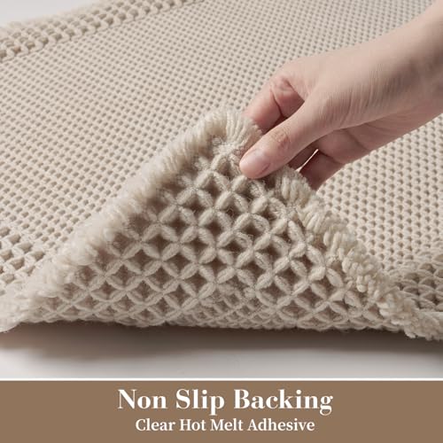 Waffle Bath Mat for Bathroom Non Slip Bathroom Rugs 17x24 Pale Beige (Pale Beige / 17" X 24")