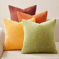 Decorative Throw Pillow Covers Cushion Cases (Yellow Orange / 12" x 12" (Pack of 4))