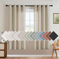 Living Room Linen Curtains (52"W x 72"L (Pack of 2) / Castle Wall)