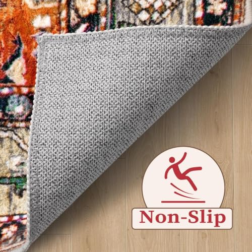 4x6 Washable Non Slip Boho Area Rug for Bedroom (Tribal Medallion/Multi / 4' x 6' (Rectangular))