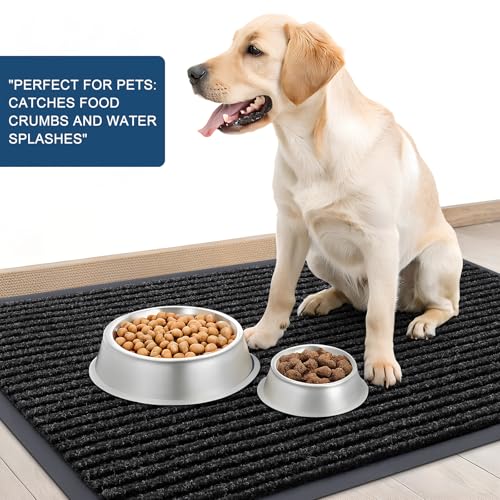 2 Pack Front Door Mats 47x32 (Off-black / 47" x 32")