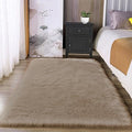 Washable 3x4 Light Brown Sheepskin Fluffy Shag Plush Faux Fur Rug for Living Room Bedroom Dorm Room Throw Rectangle (3' x 4' (Rectangular) / Beige)