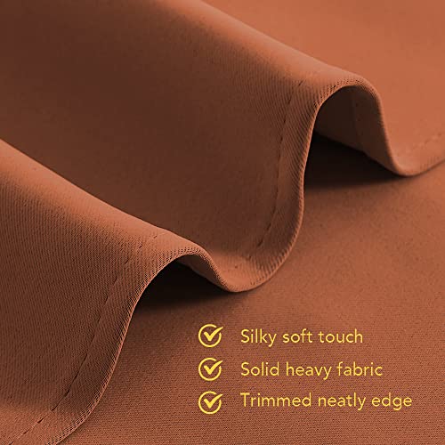 Kitchen Curtains Small Window Curtains & Drapes (Burnt Orange / 34"W x 48"L (Pack of 2))