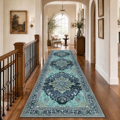 Washable Area Rug (Teal / 3' x 10' (Rectangular))