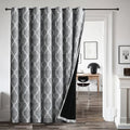 Moroccan 100% Blackout Sliding Door Curtains Grey 100x96 1 Set (Grommet | Grey / 100"W x 96"L (Pack of 1))