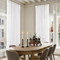 Snow White Pinch Pleated Linen 120 Inch Curtains 60 Inch Width (Snow White / 60"W x 120"L (Pack of 1))