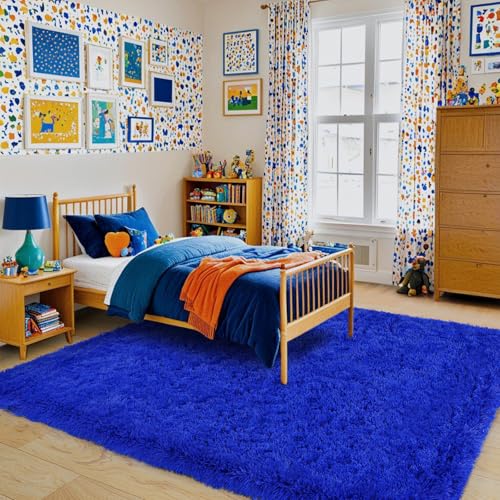 Large Rug for Living Room 6x9 (Royal Blue / 6' x 9' (Rectangular))