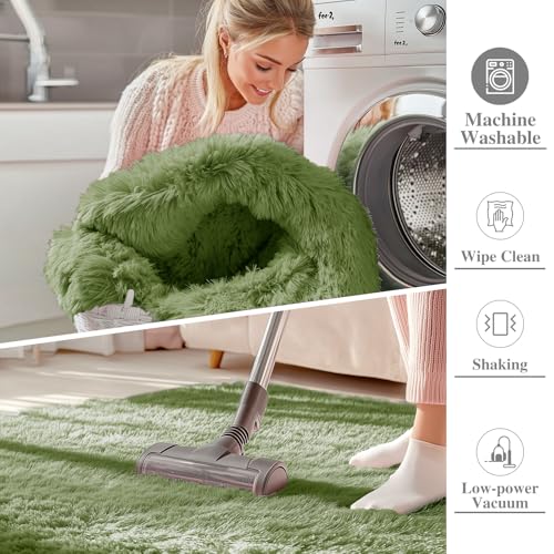 2x5 Machine Washable Runner Rugs for Hallway (2x5 Ft / Green)