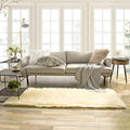 Ashler faux fur rug (6' x 2'2" (Rectangular) / C-yellow)