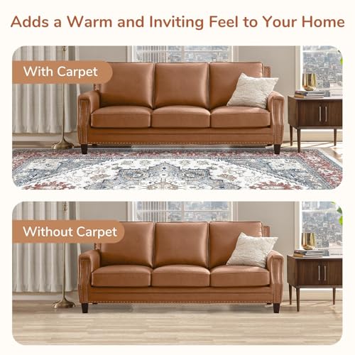 Soft Area Rugs 2x3 (2' x 3' (Rectangular) / Red & Grey)